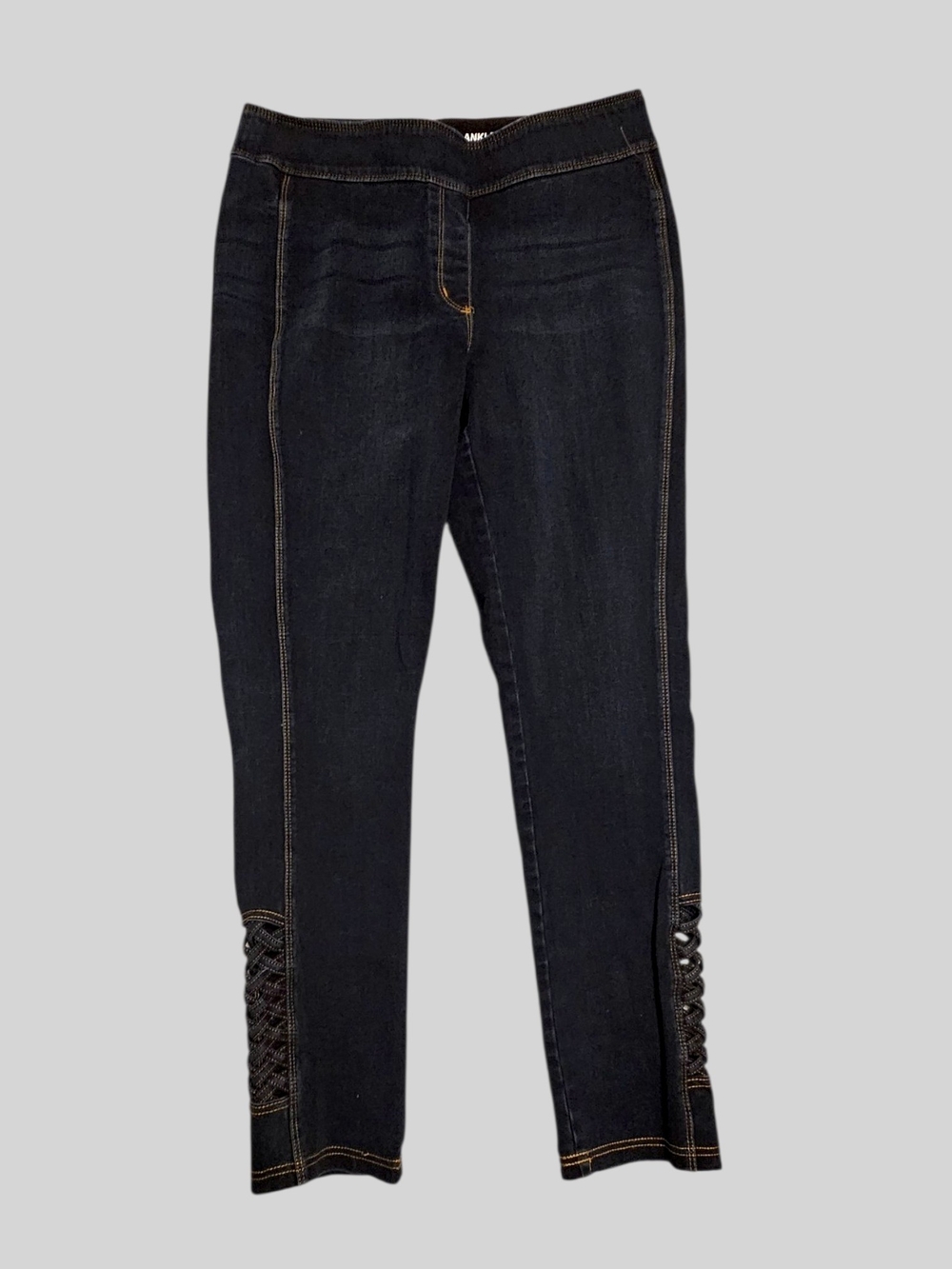 Luxe Denim Women’s Lace-Up Hem Stretch Jeans